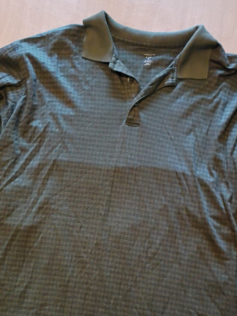 Van Heusen Olive Green Pinstripe Polo